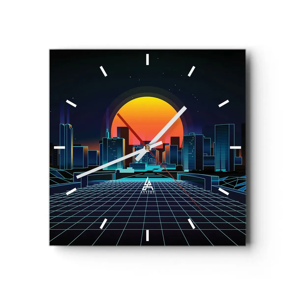 Relógio de parede - Relógio em vidro - Ainda quer ir para o mundo real? - 40x40 cm