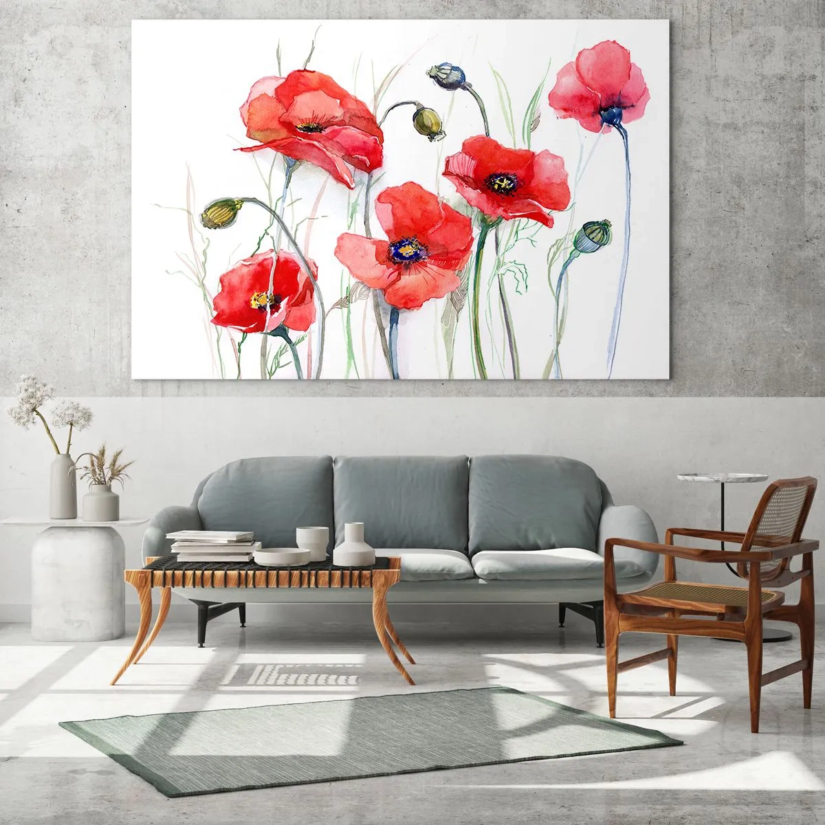 Quadro em vidro - Flores polacas - 120x80 cm