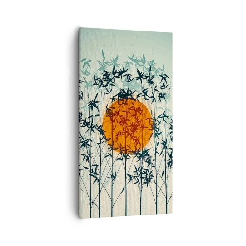 Quadro em tela - Sol japonês - 55x100 cm