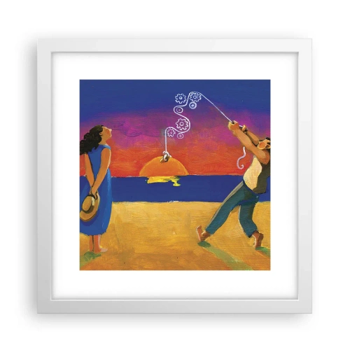 Pôster em moldura branca - Mais do que uma estrela do céu - 30x30 cm