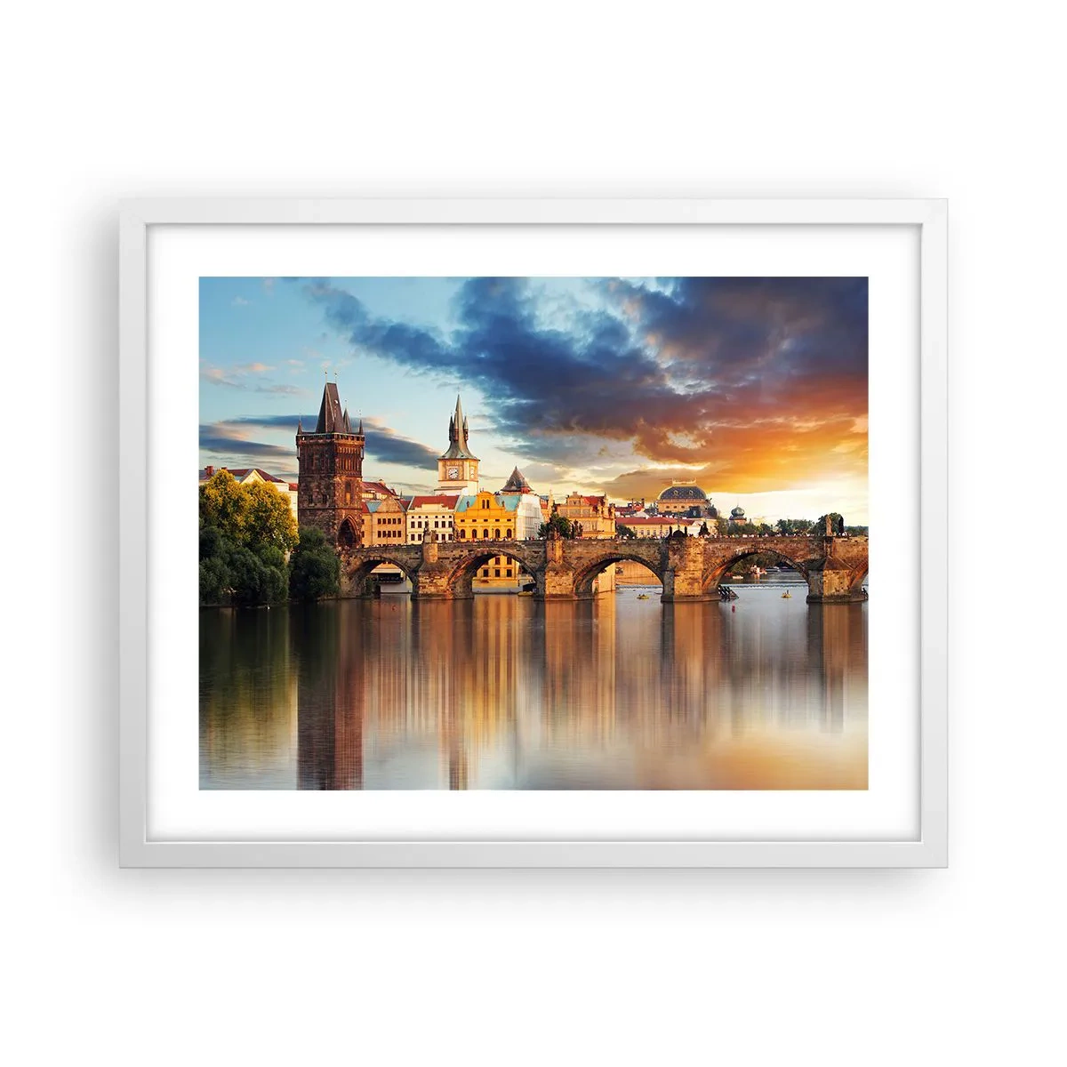 Pôster em moldura branca - Linda há séculos - 50x40 cm