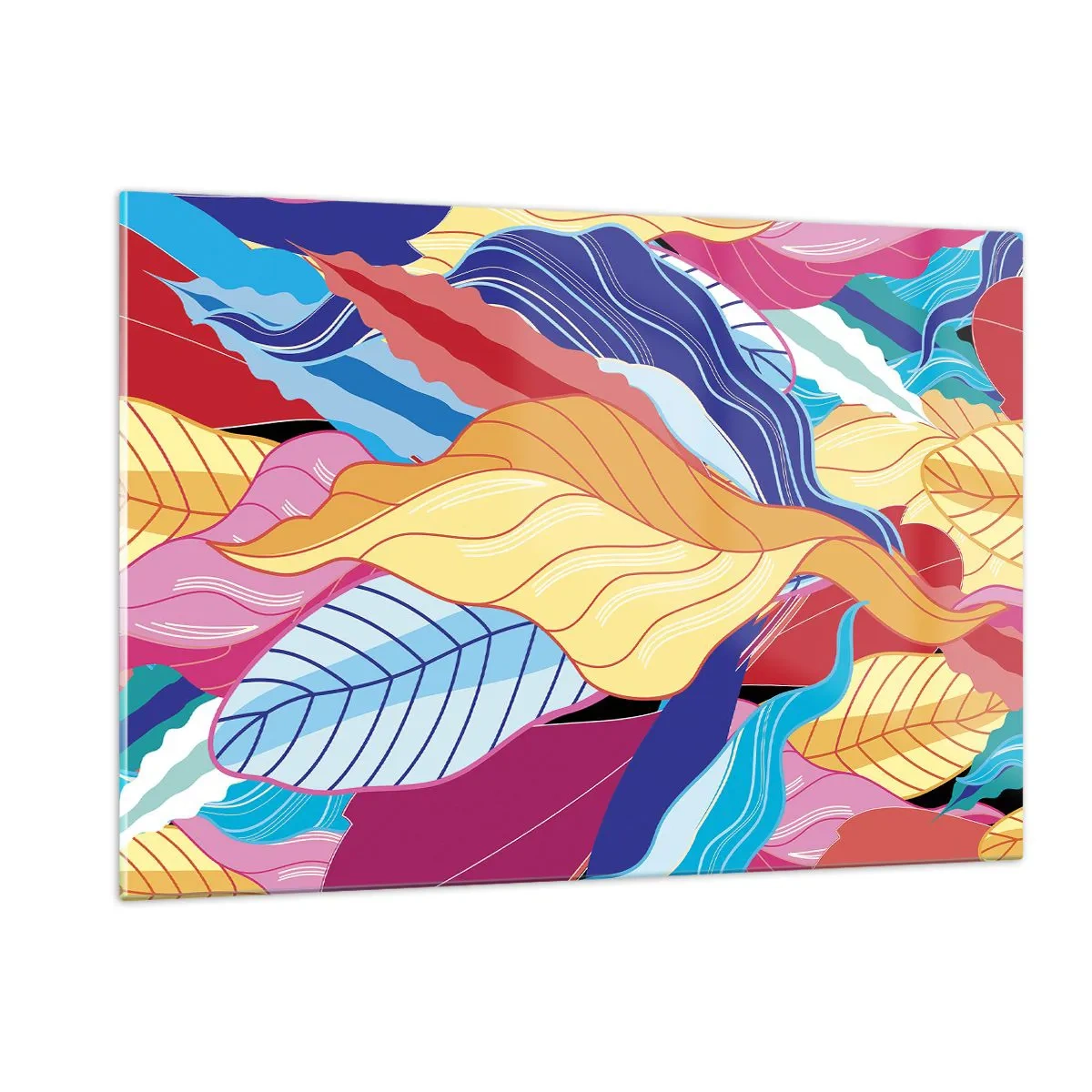 Quadro em vidro - Bagunça colorida - 120x80 cm