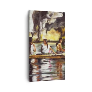 Quadro em tela - Num paraíso polinésio - 45x80 cm