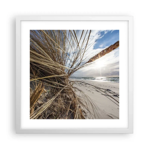 Pôster em moldura branca - Reunião dos rlementos da natureza - 40x40 cm