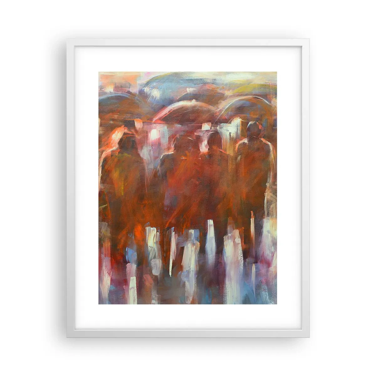 Pôster em moldura branca - Iguais na chuva e no nevoeiro - 40x50 cm