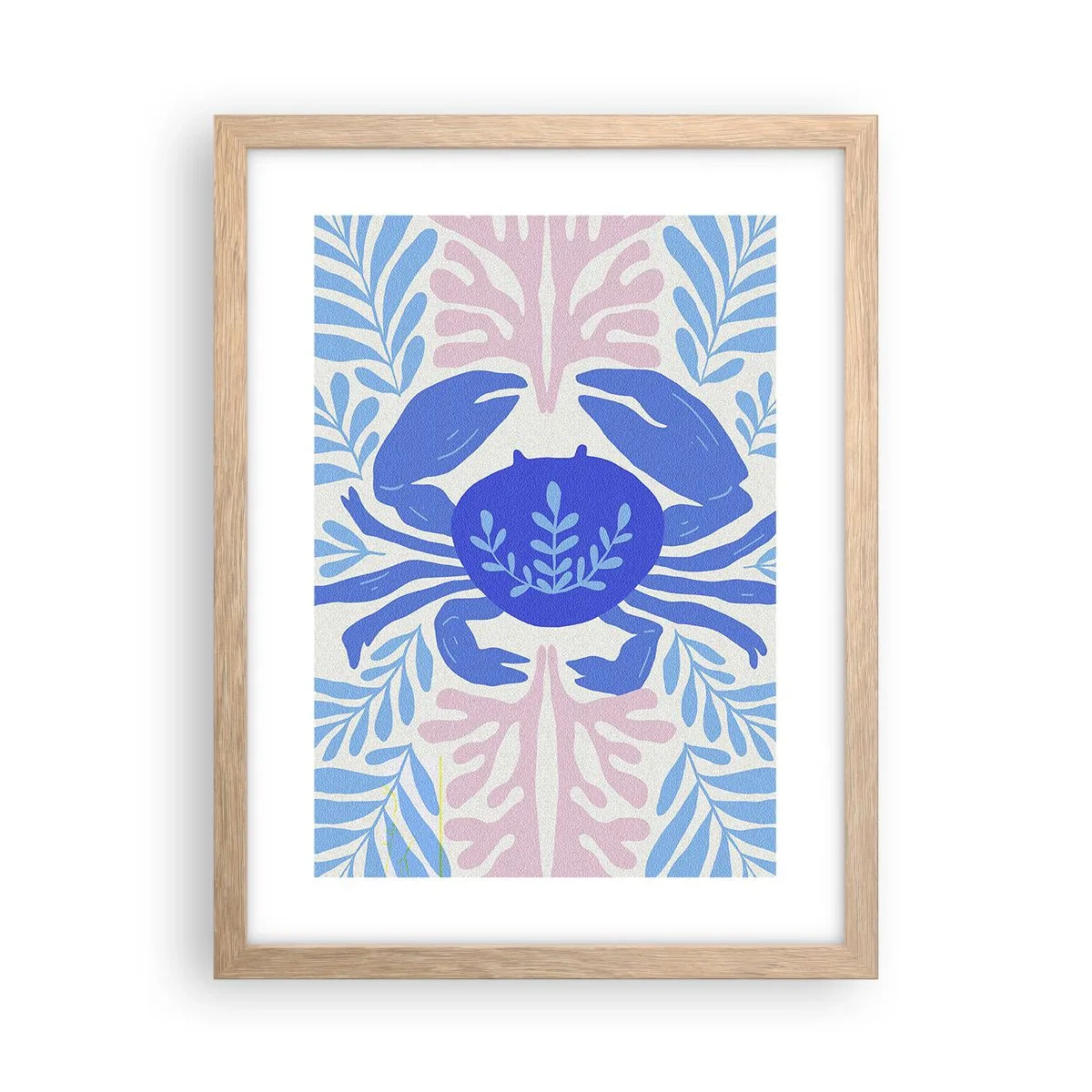 Pôster com moldura de carvalho claro - Como uma flor do mar - 30x40 cm