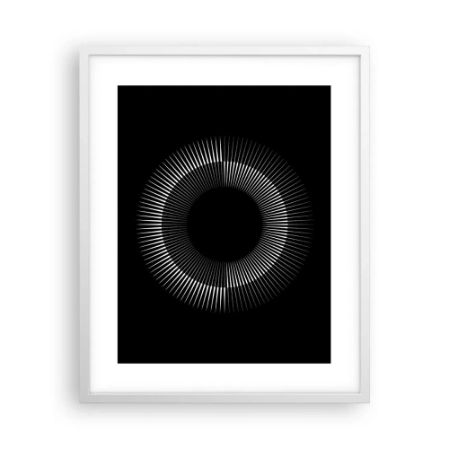 Pôster em moldura branca - Sol preto - 40x50 cm