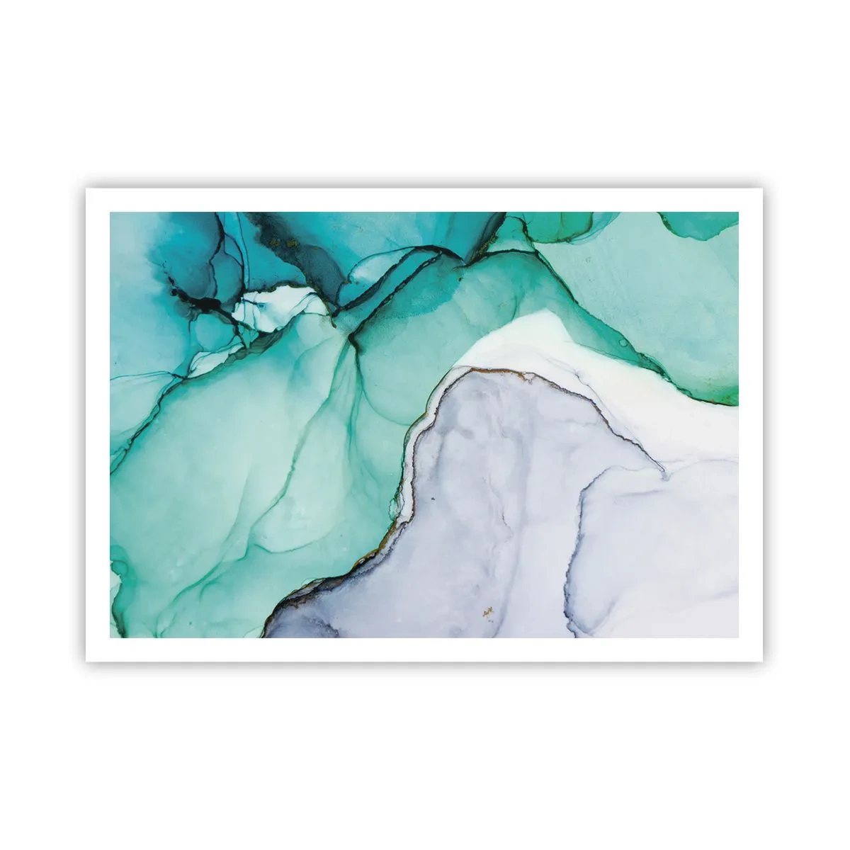 Pôster - Estudo em turquesa - 100x70 cm