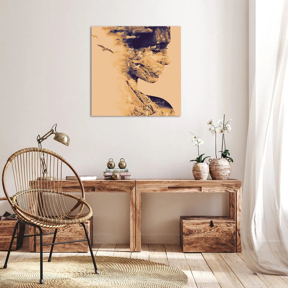 Quadro em tela - Linda por natureza - 60x60 cm