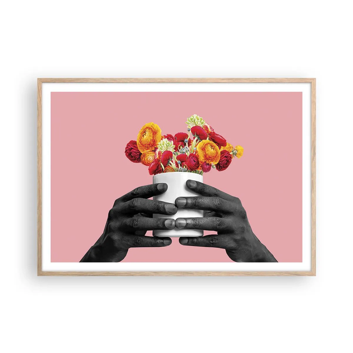 Pôster com moldura de carvalho claro - A apoteose da vida - 100x70 cm