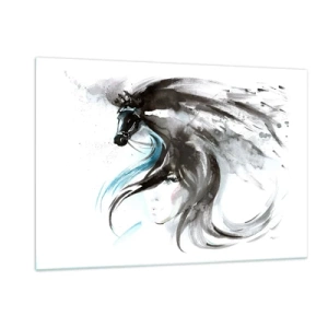Quadro em vidro - O galope do Príncipe Negro - 120x80 cm