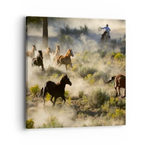 Quadro em tela - Competição - liberdade ou força masculina? - 40x40 cm