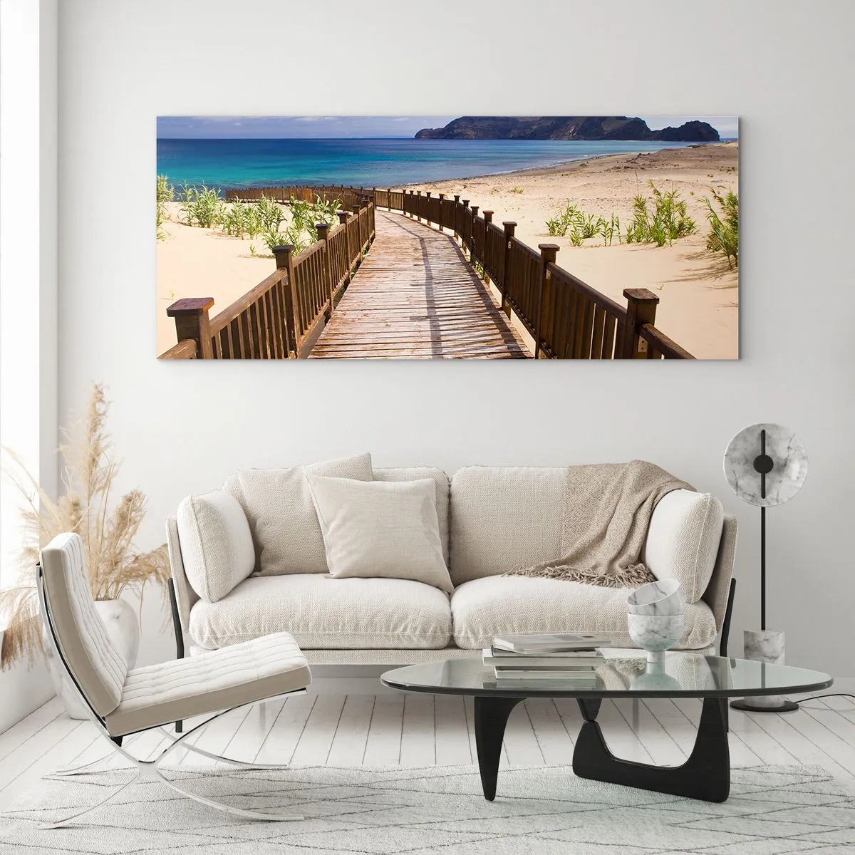 Quadro em vidro - Leve-me para as ilhas felizes - 100x40 cm