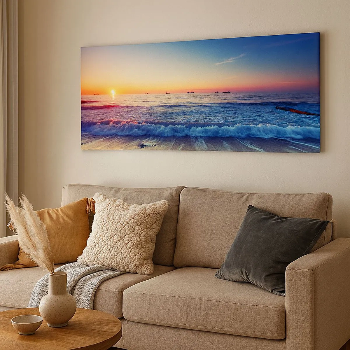 Quadro em tela - E além do horizonte? - 100x40 cm