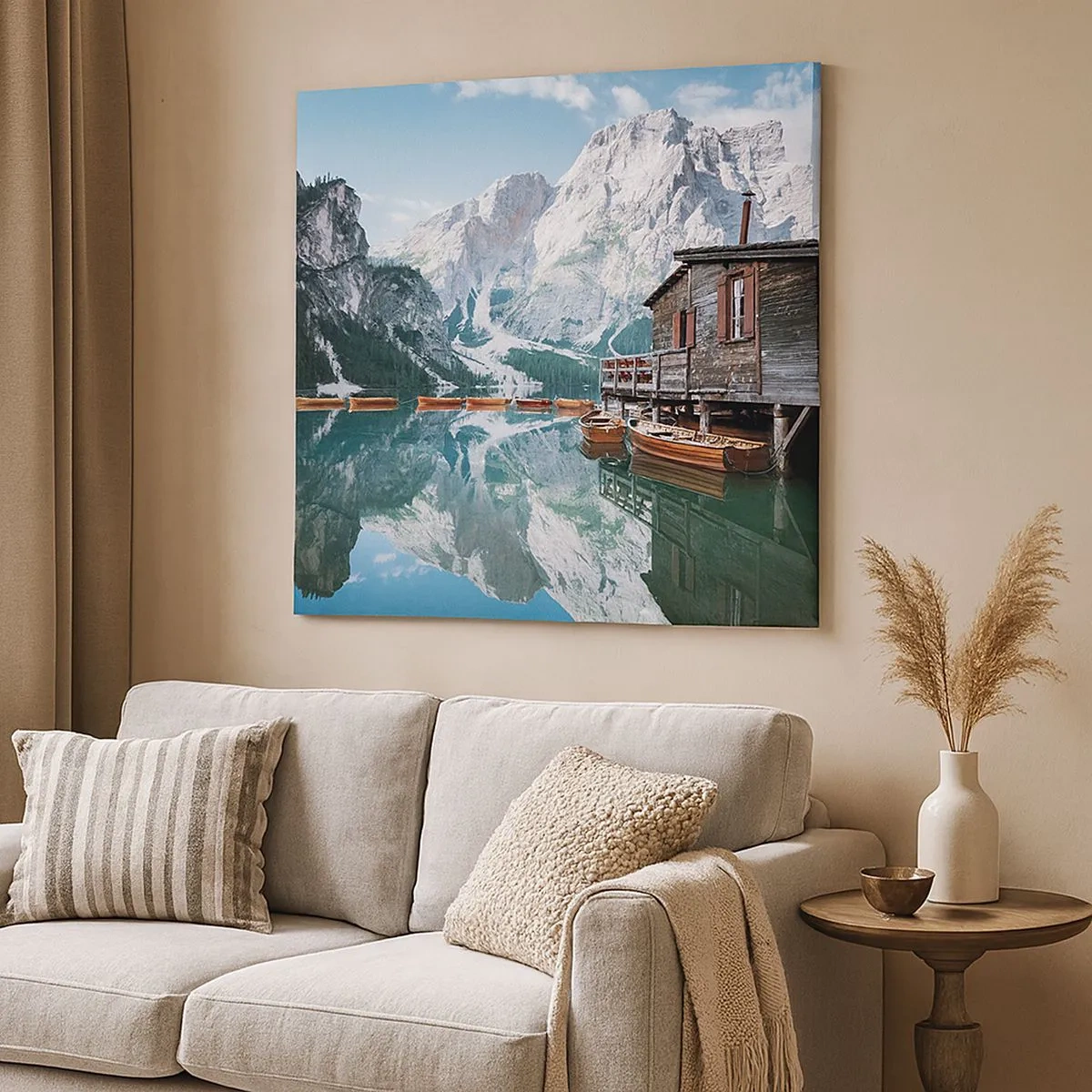 Quadro em tela - Manhã cristalina nas montanhas - 30x30 cm