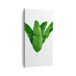 Quadro em tela - Simetria verde - 65x120 cm