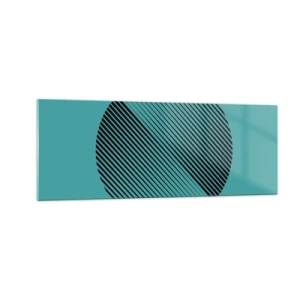 Quadro em vidro - Círculo – uma variação geométrica - 140x50 cm