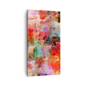 Quadro em tela - Viagem rosa - 55x100 cm