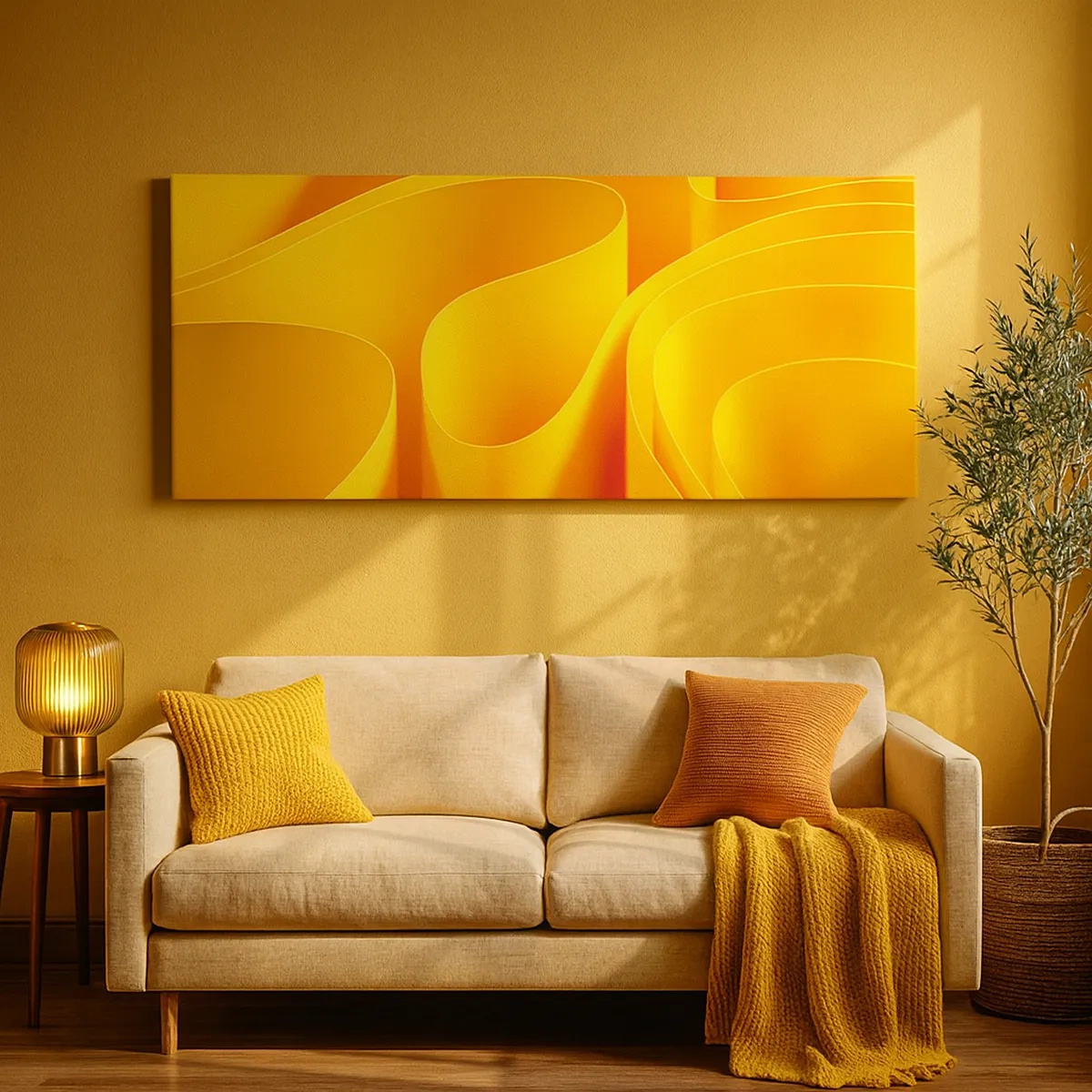 Quadro em tela - Como as ondas do sol - 30x30 cm