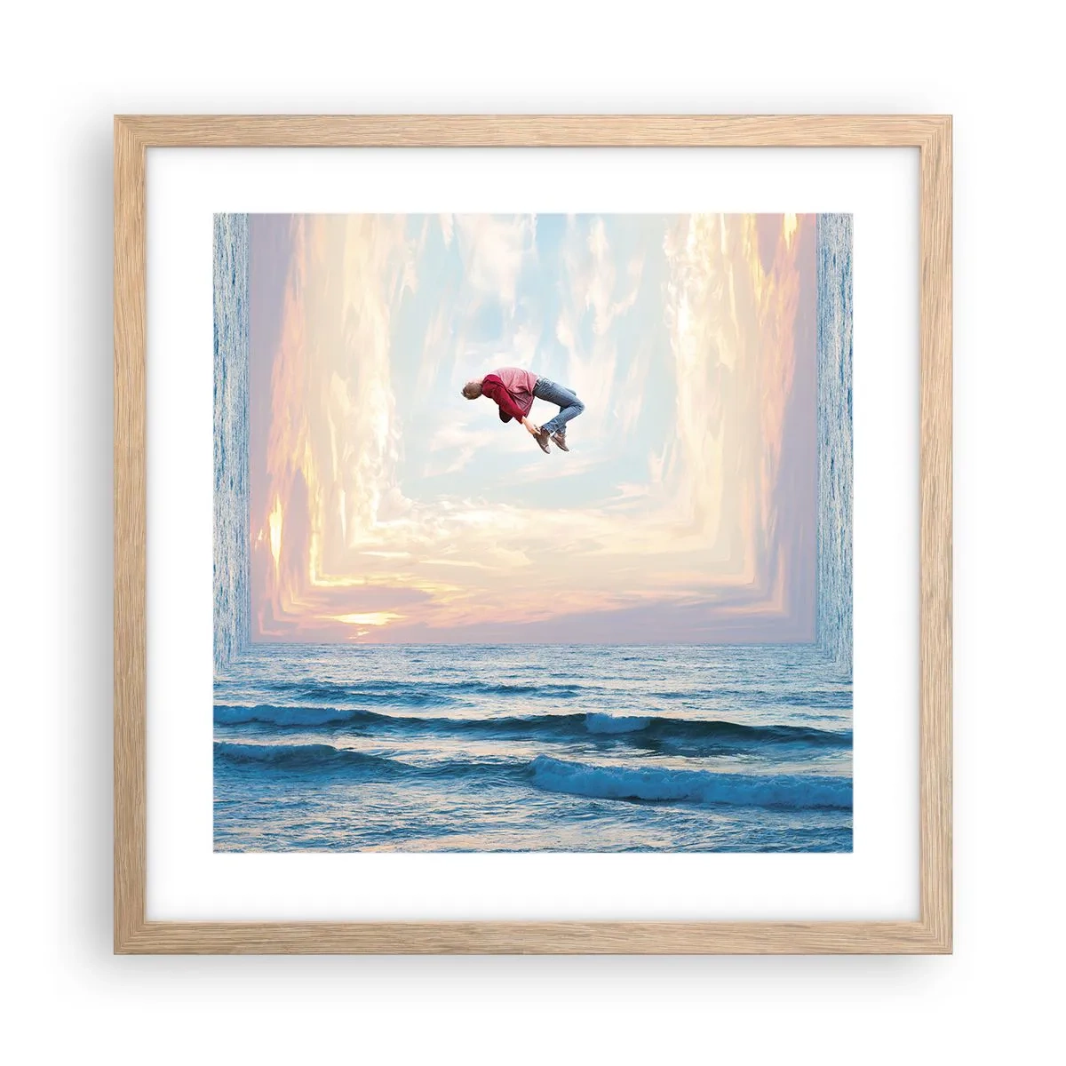 Pôster com moldura de carvalho claro - Para outra dimensão - 40x40 cm