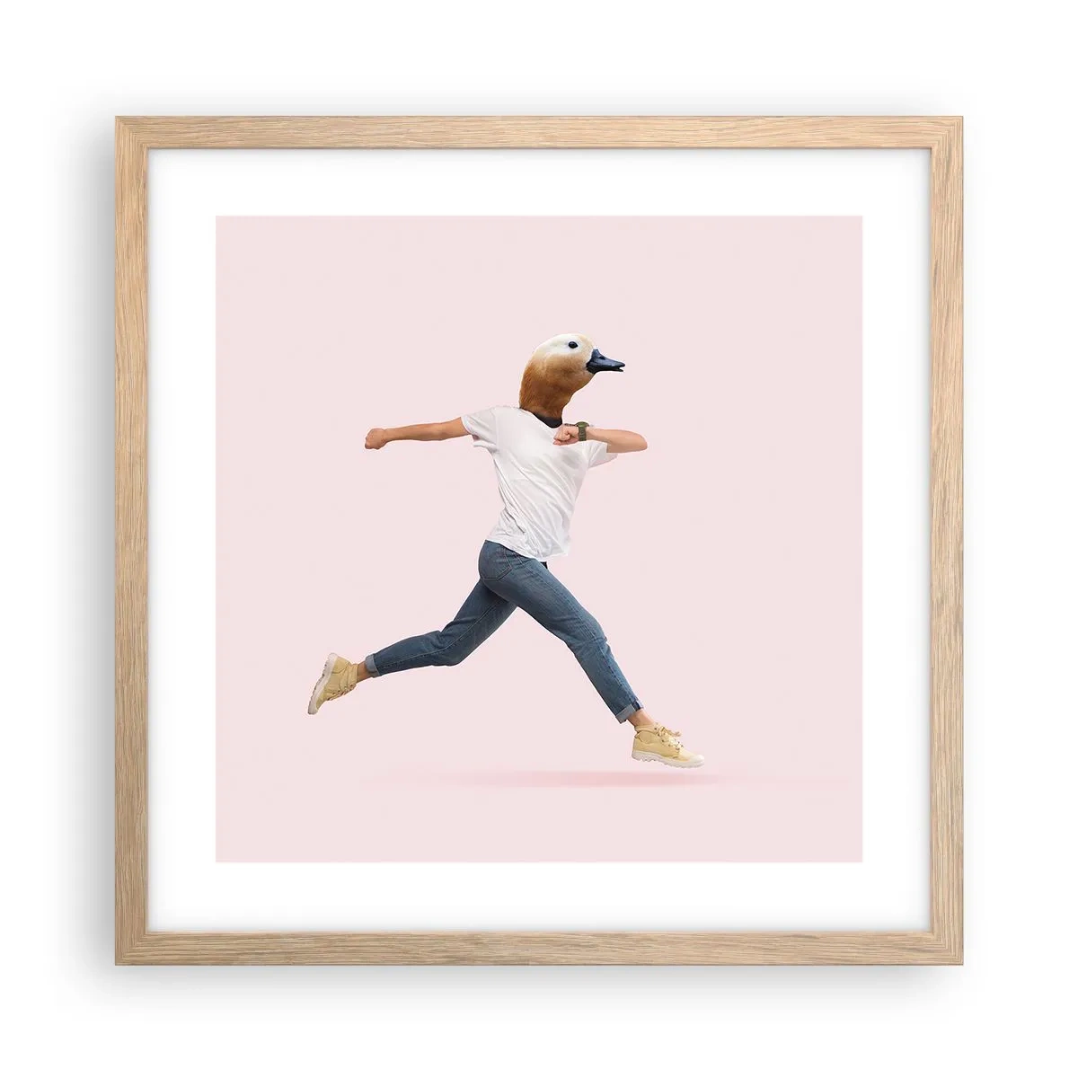 Pôster com moldura de carvalho claro - Uma pitada de absurdo - 40x40 cm