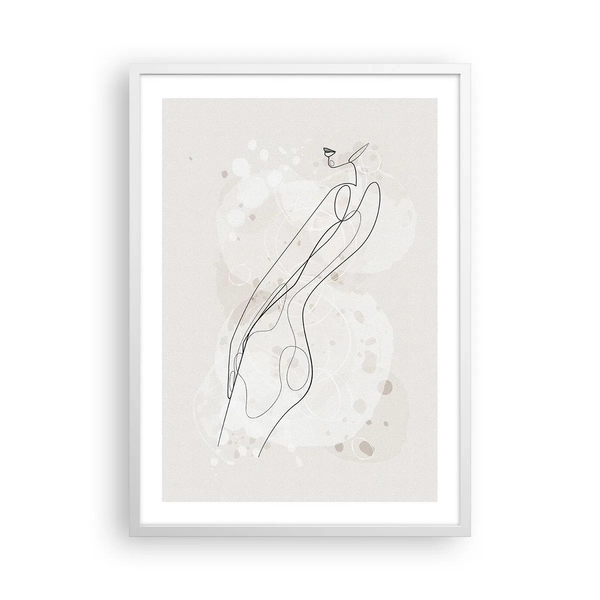 Pôster em moldura branca - Errar o olhar - 50x70 cm