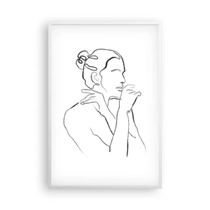 Pôster em moldura branca - Nu: um mistério sensual - 61x91 cm