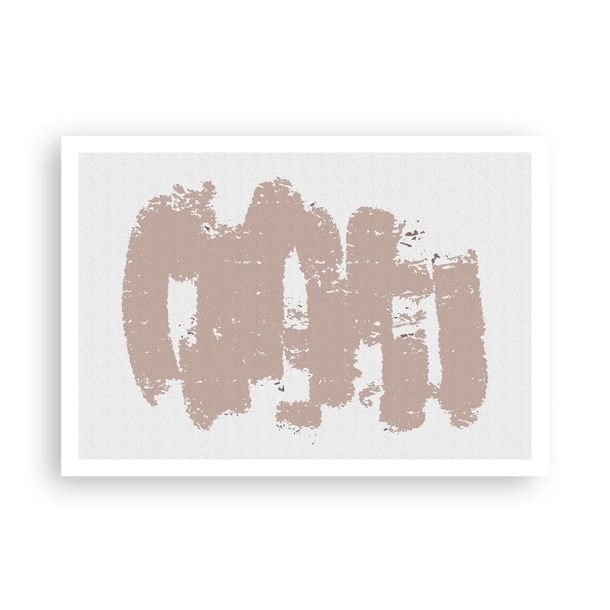 Pôster - Abstração em rosa suave - 100x70 cm