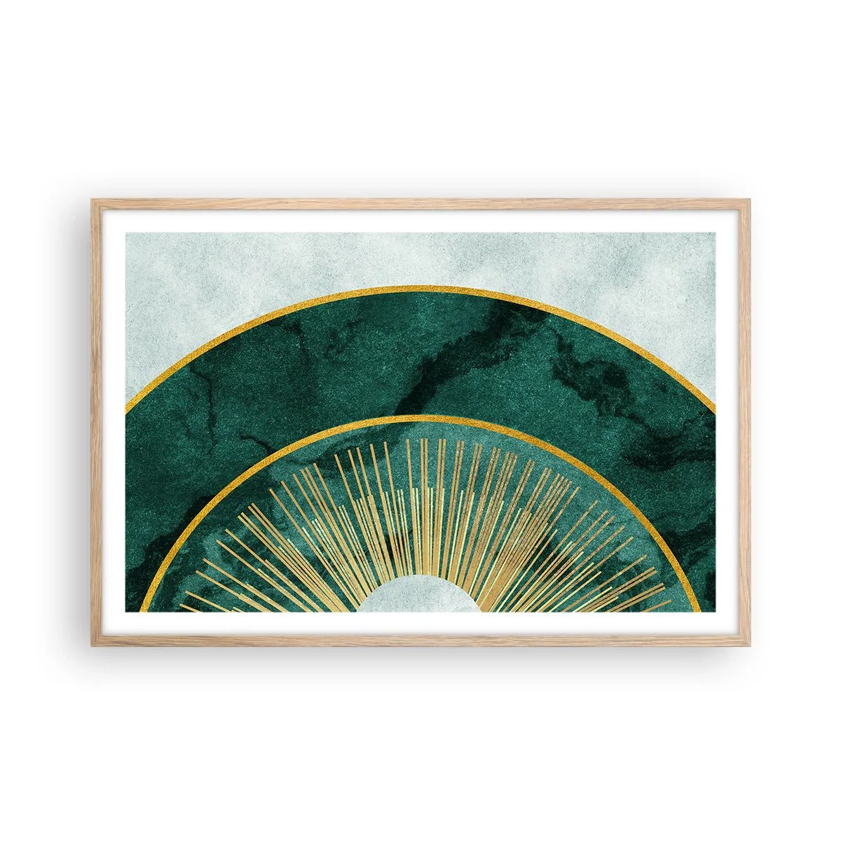 Pôster com moldura de carvalho claro - Outro sistema solar - 91x61 cm