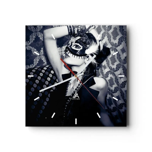 Relógio de parede - Relógio em vidro - Decorações, ornamentos, desenhos... - 40x40 cm