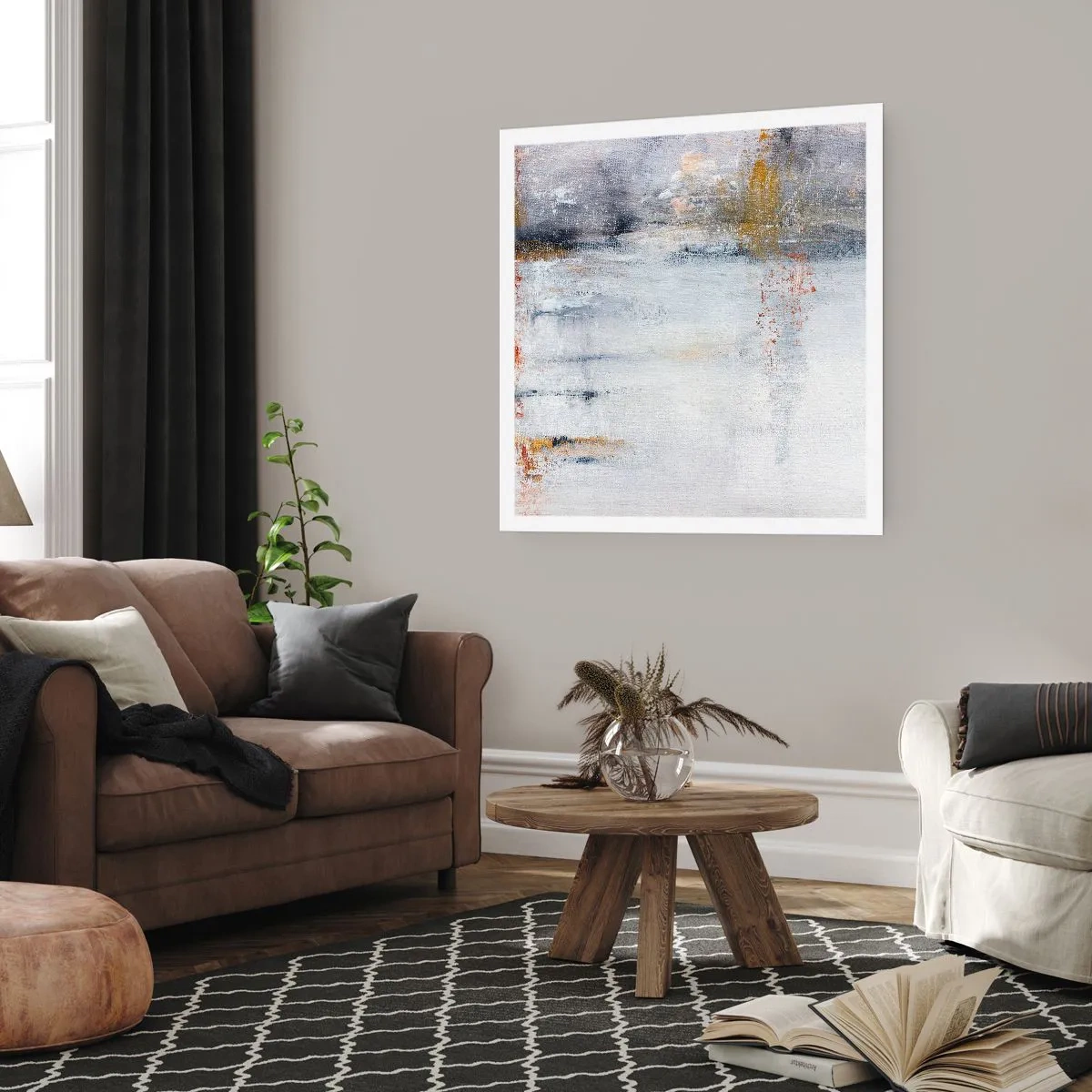 Pôster - Atrás da cortina de ar - 30x30 cm