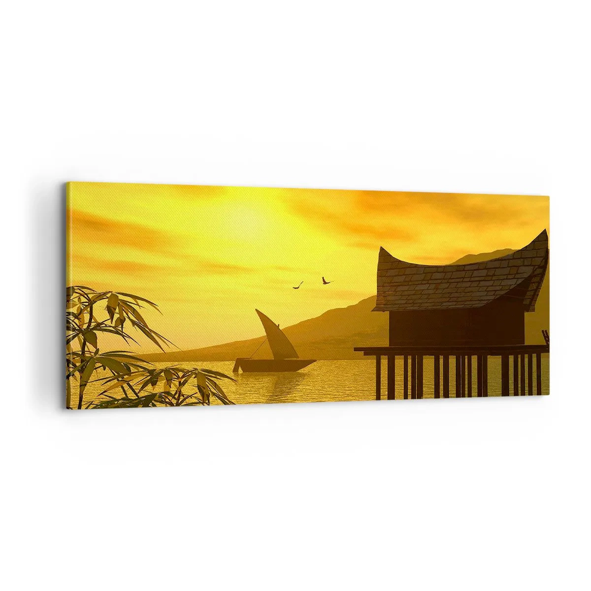 Quadro em tela - A desejada paz - 100x40 cm