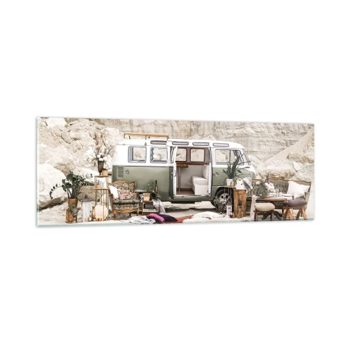 Quadro em vidro - É hora de começar a jornada - 90x30 cm