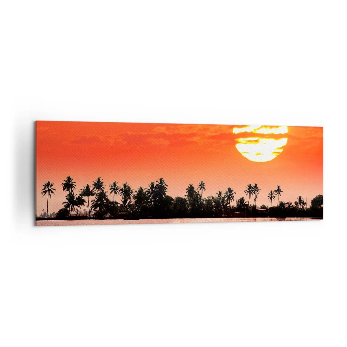 Quadro em tela - A calma dos trópicos ao pôr do sol - 160x50 cm