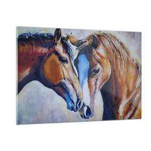 Quadro em vidro - Isso é amizade? Isso é amor? - 120x80 cm