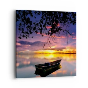 Quadro em tela - Parece que estás pendurado no meio do céu… - 40x40 cm