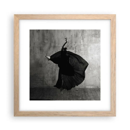 Pôster com moldura de carvalho claro - Cheio de paixão - 30x30 cm