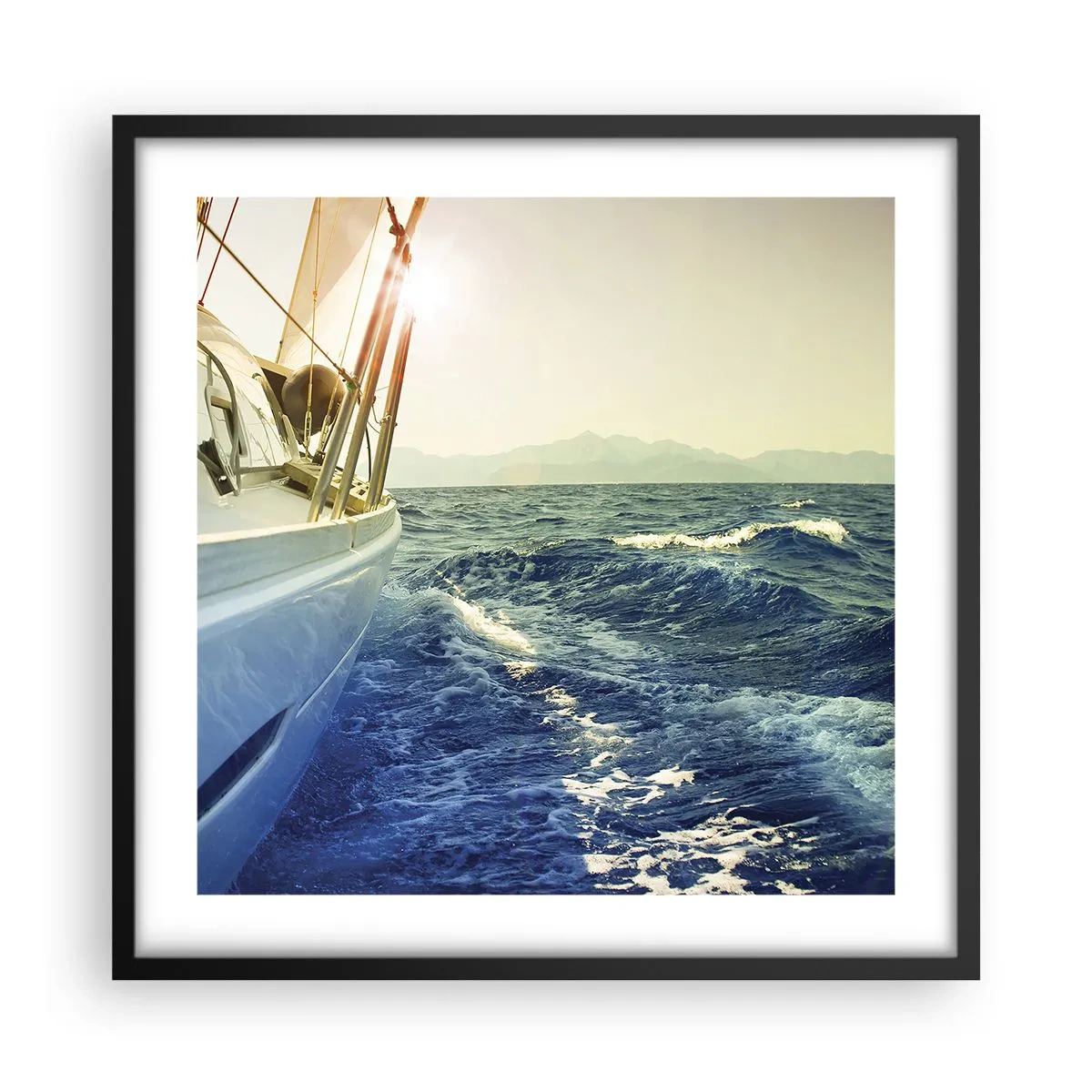 Pôster com moldura preta - Depois da aventura - 50x50 cm