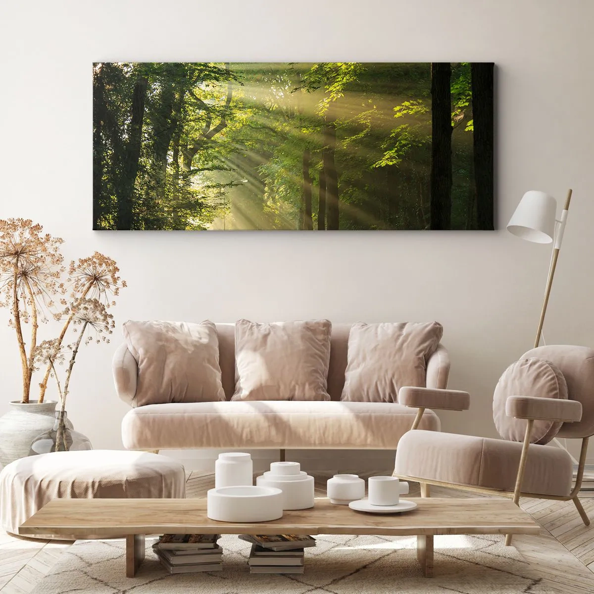 Quadro em tela - Momento florestal - 120x50 cm