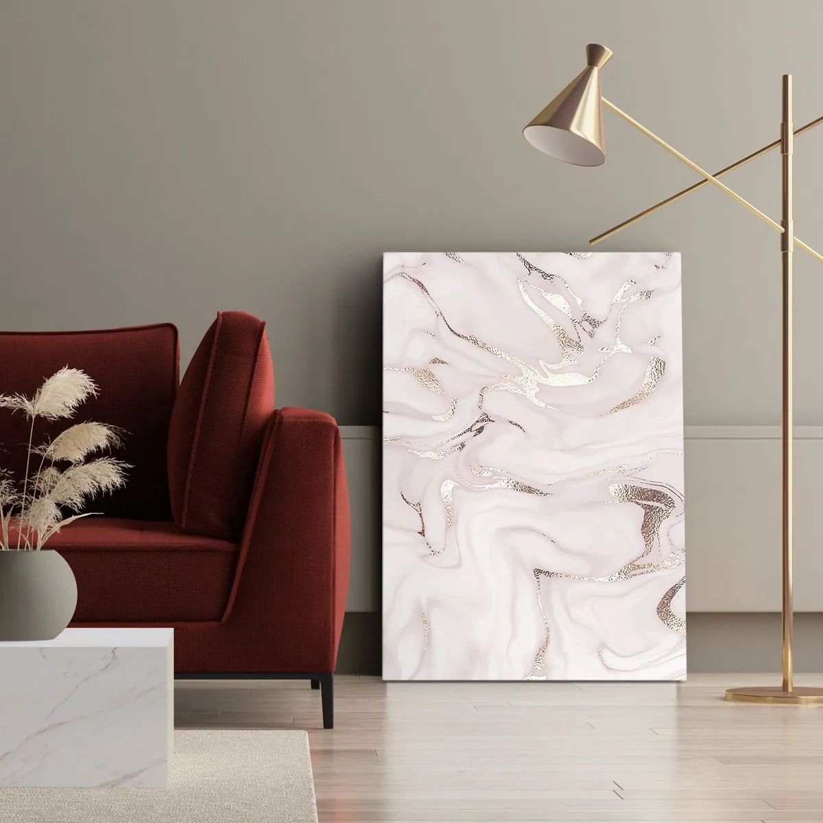 Quadro em tela - Num lenço cor-de-rosa - 45x80 cm