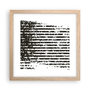Pôster com moldura de carvalho claro - Ritmo e ruído - 30x30 cm