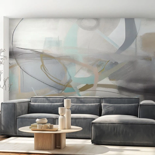 Papel de Parede Premium Sand - Abstração enevoada - Abstração, Pedaço, Brilhante - 350x256 cm