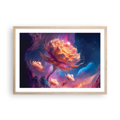 Pôster com moldura de carvalho claro - Outro mundo - 70x50 cm