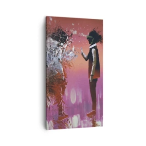 Quadro em tela - É possível olhar para dentro de si mesmo? - 45x80 cm