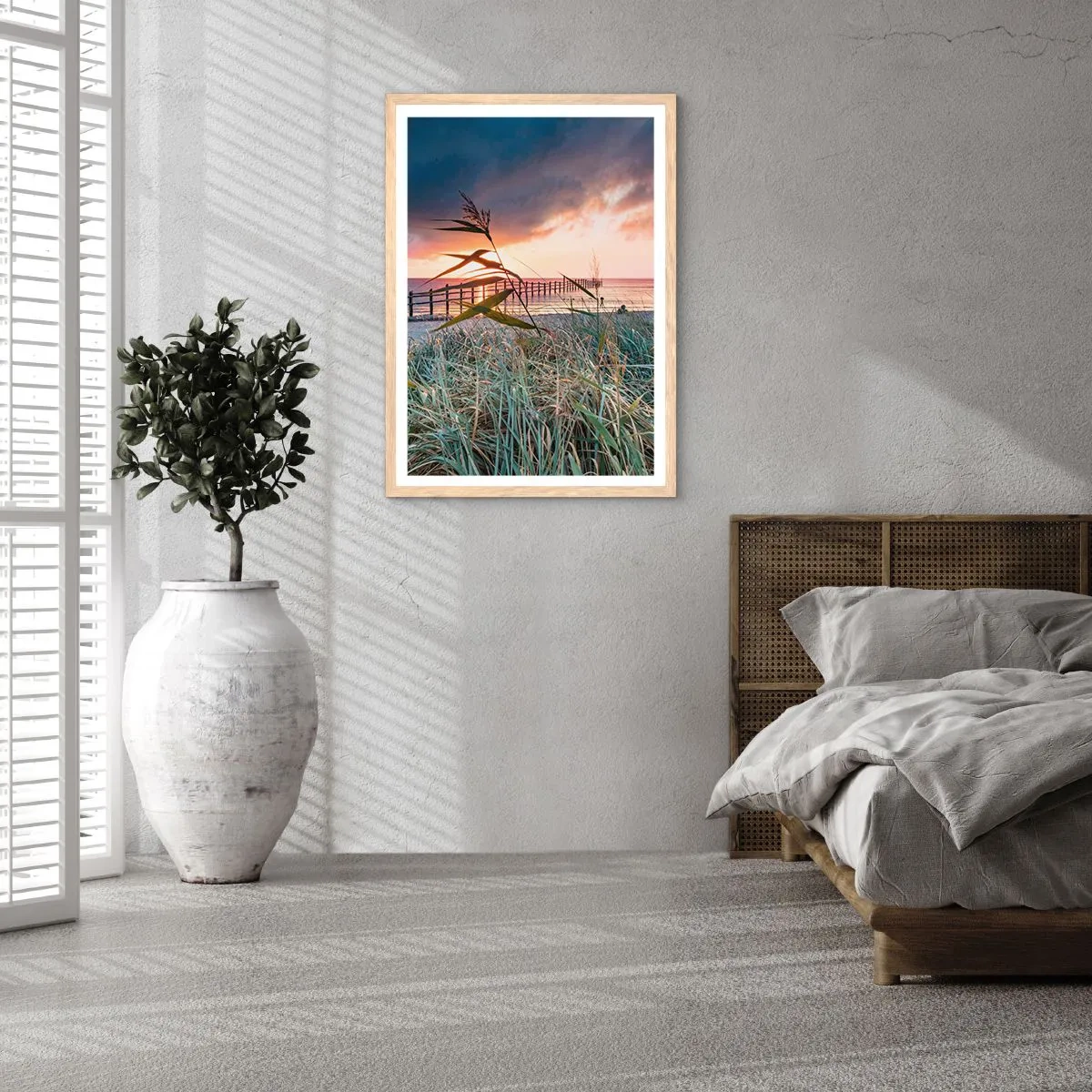 Pôster com moldura de carvalho claro - O vento não leva - 70x100 cm