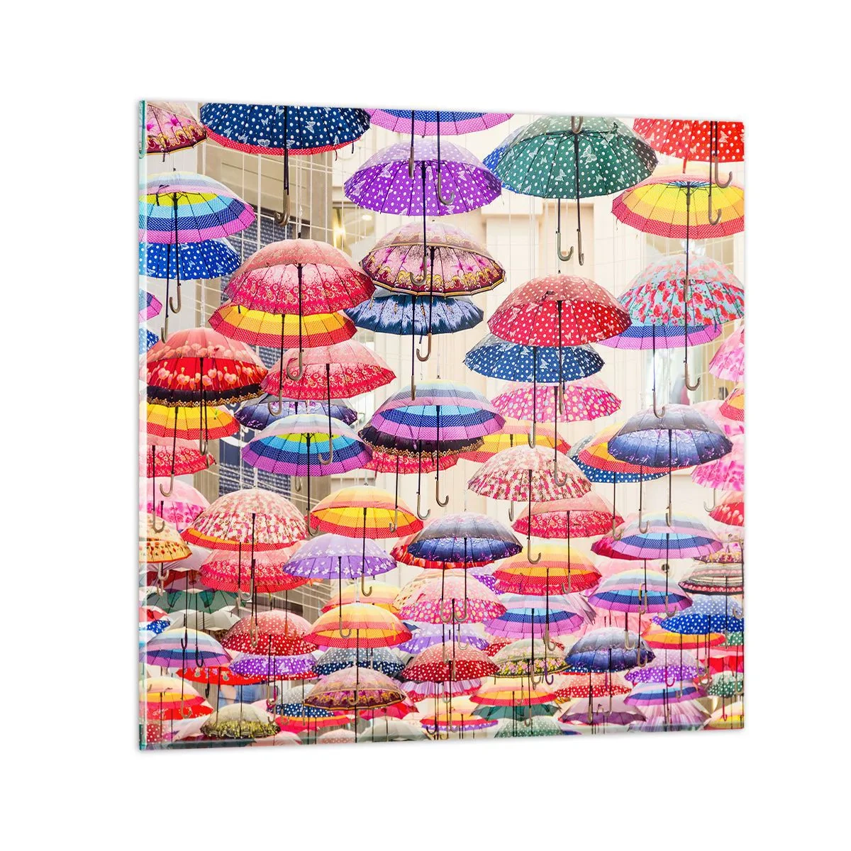 Quadro em vidro - Prado urbano - 50x50 cm