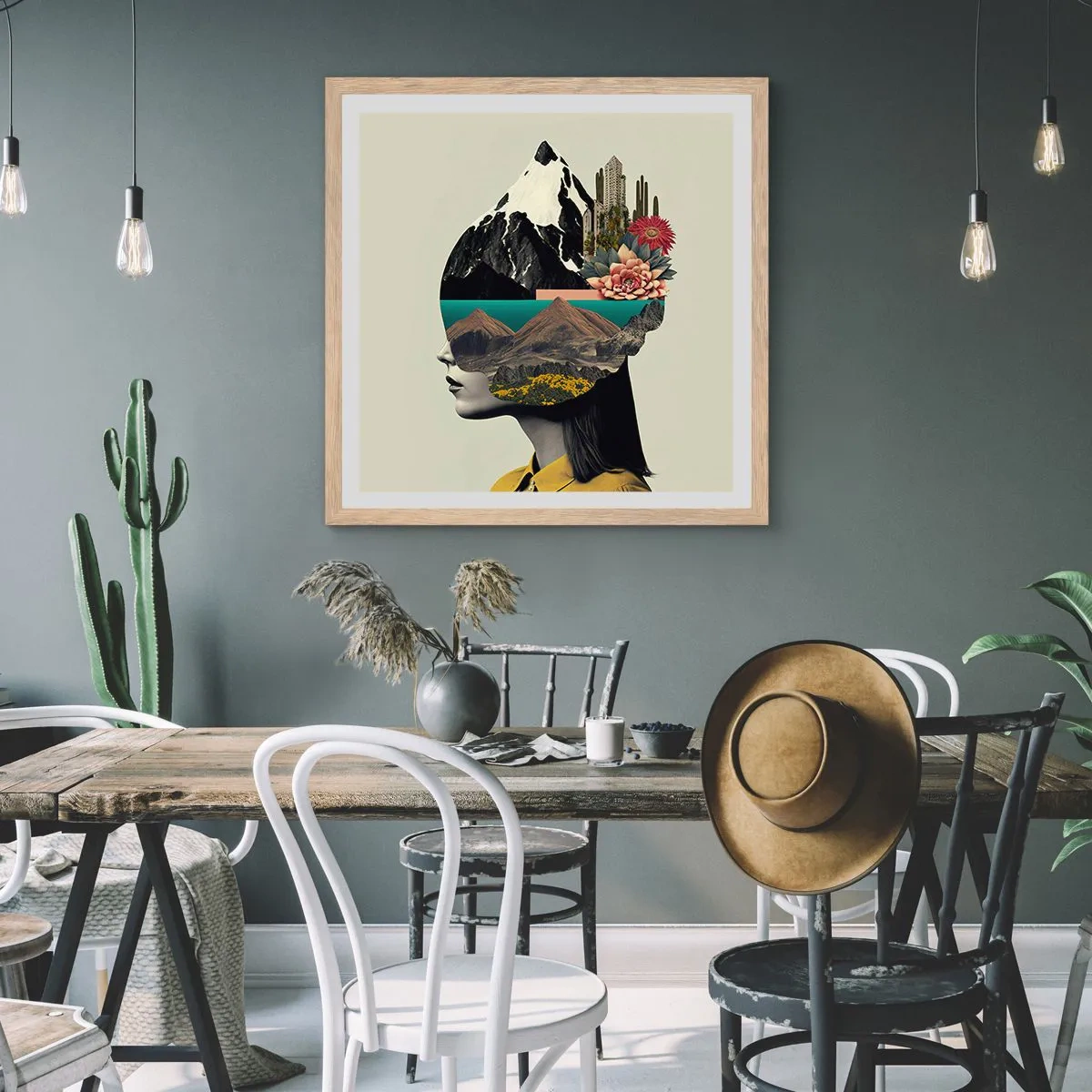 Pôster com moldura de carvalho claro - Mulher – sempre um mistério - 60x60 cm