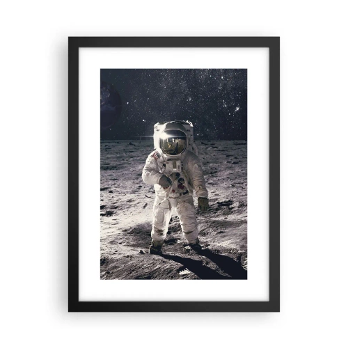 Pôster com moldura preta - Saudações da Lua - 30x40 cm