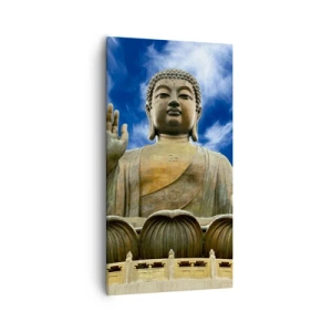 Quadro em tela - Viva sem medo - 55x100 cm