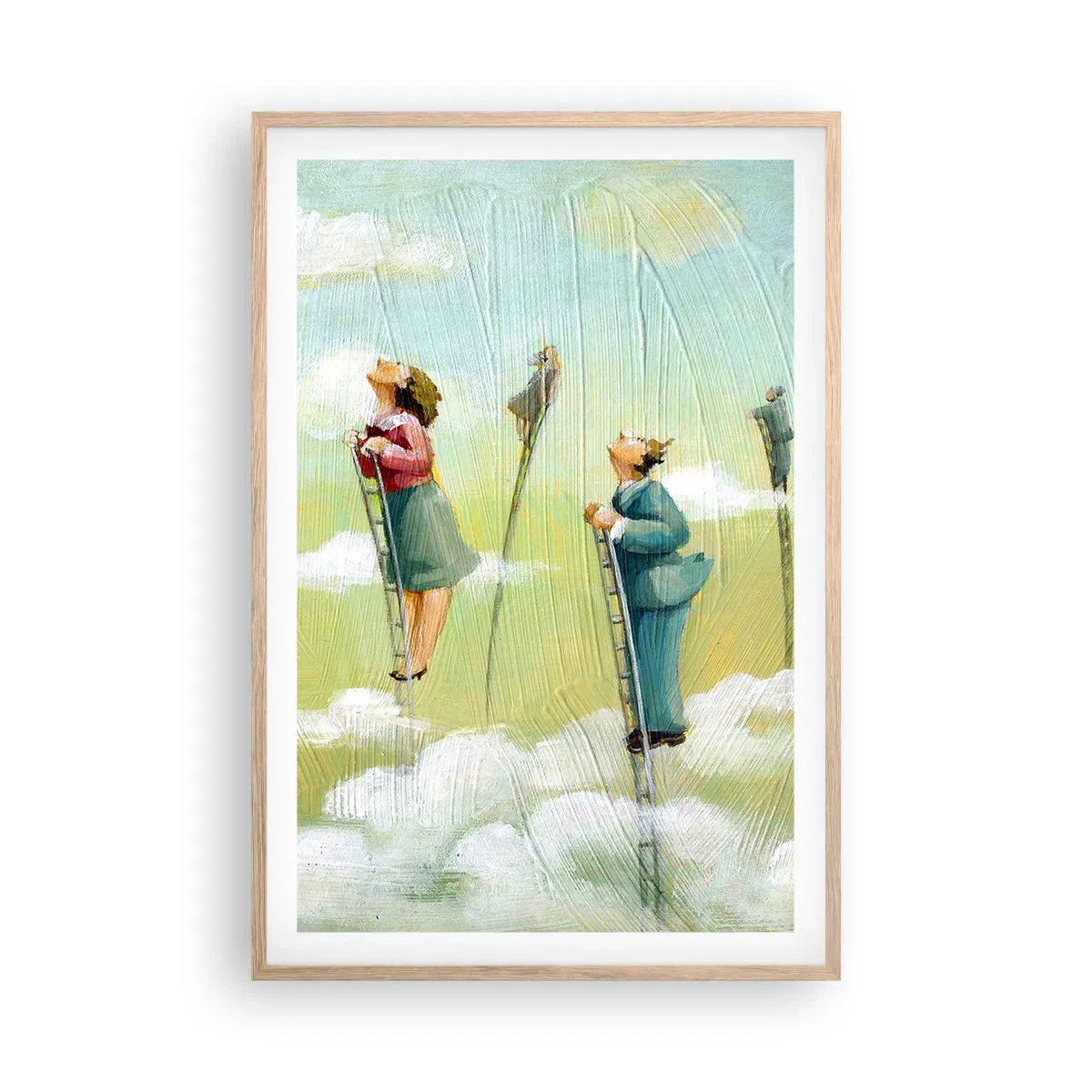 Pôster com moldura de carvalho claro - Por trás do seu sonho - 61x91 cm